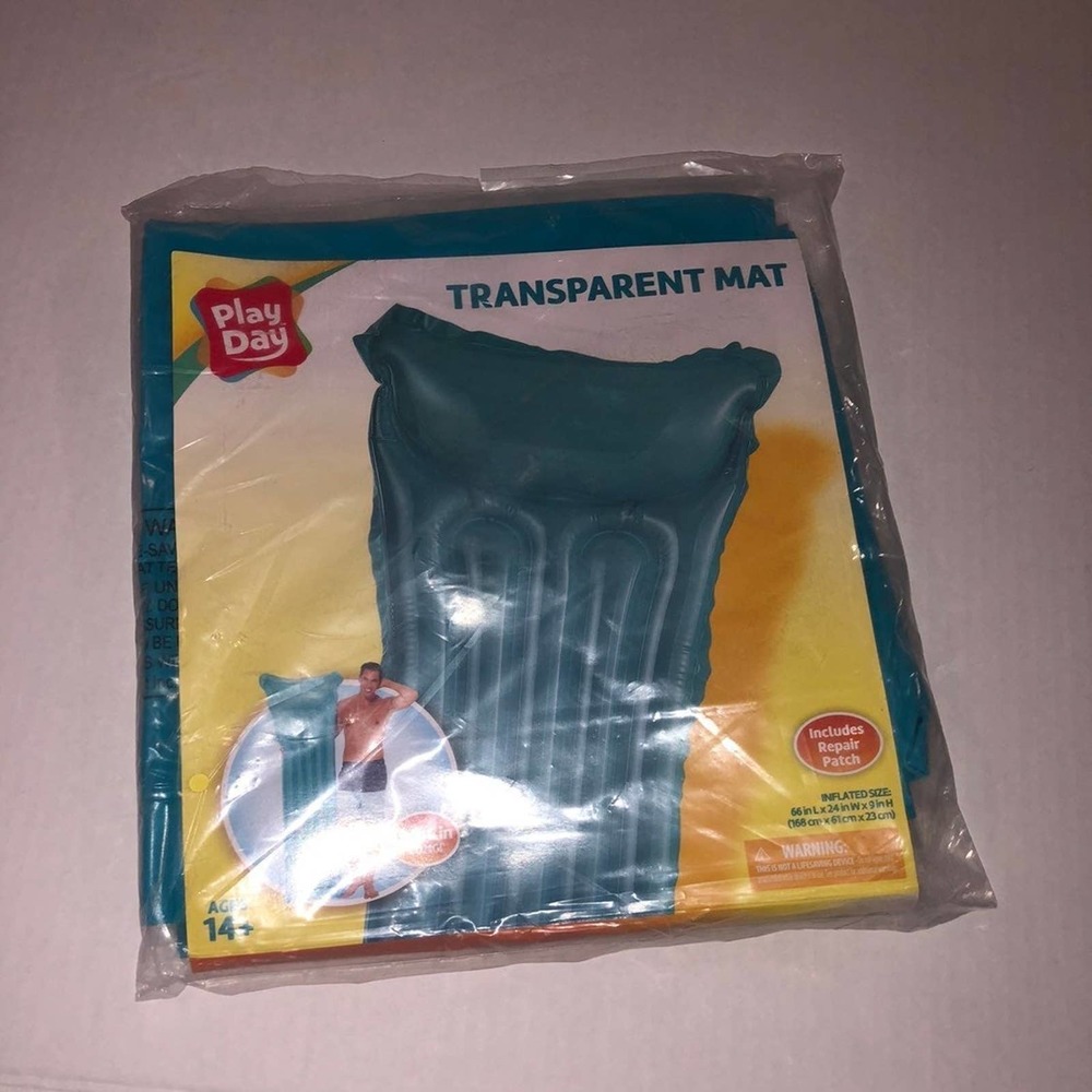 NWT Pool float Inflatable blue long mat - Picture 4 of 4